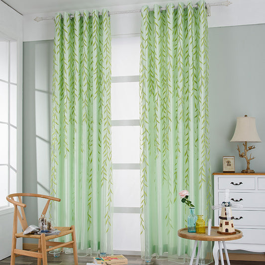 Exquisite Transparent Printed Sheer Curtains