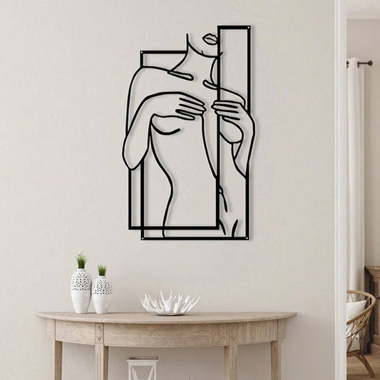 Aesthetic Female Body Line Silhouette Wall Art