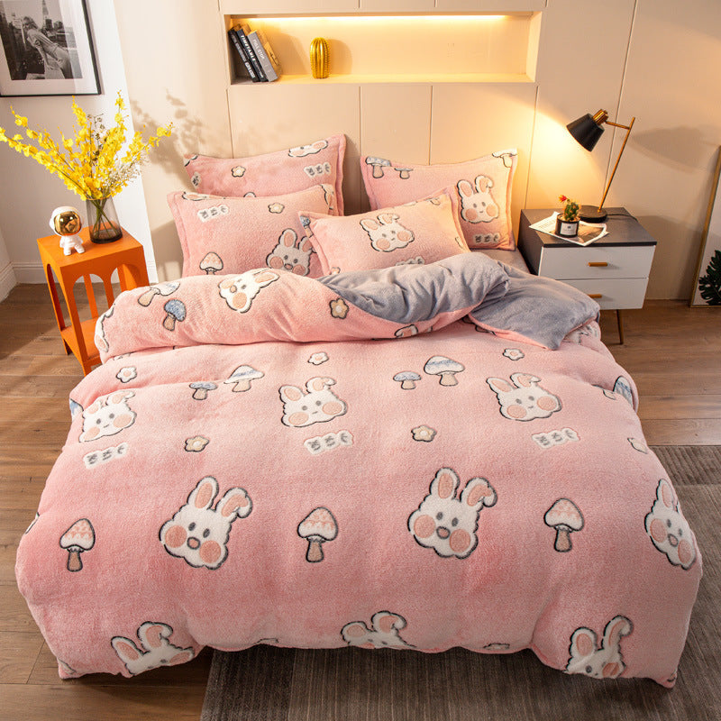 Winter Keep-Warm Milk Velvet Bedding Collection