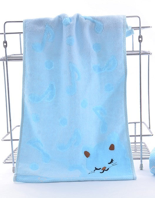 Cute Kitten Design Bamboo Fiber Towel