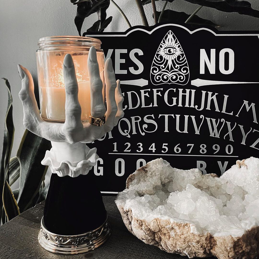 Halloween Palm Candle Holder | Witch Hand Tray Decoration for Home Decor