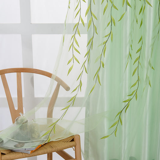 Exquisite Transparent Printed Sheer Curtains