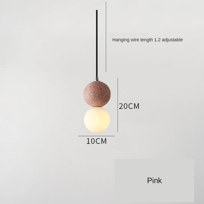 Minimalist Terrazzo Finish Hanging Lamp Fixture