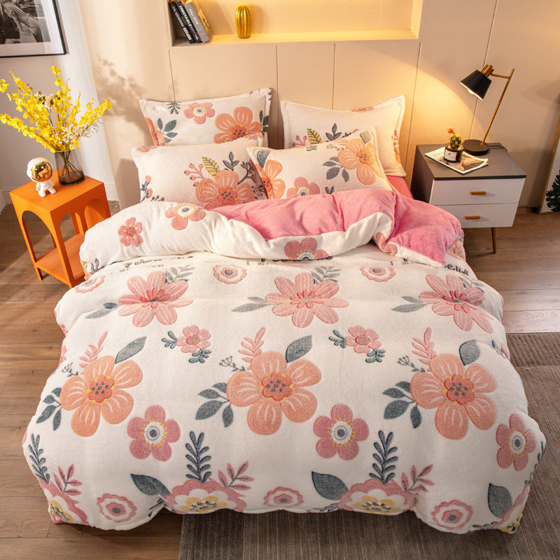 Winter Keep-Warm Milk Velvet Bedding Collection