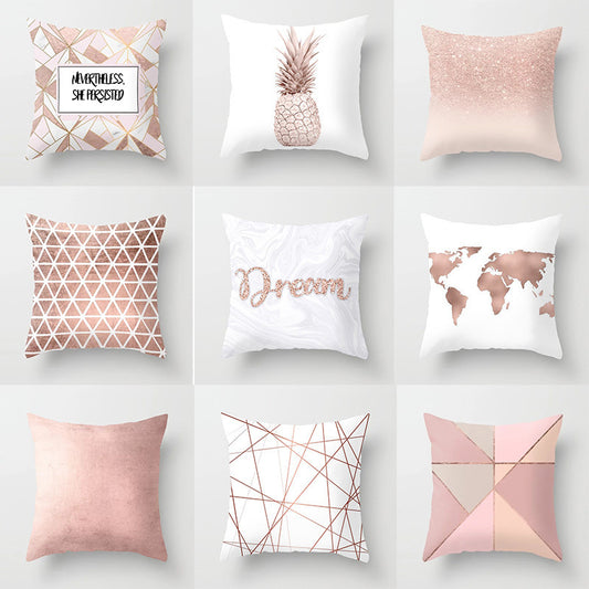 Soft Pink Decorative Cushion Cover