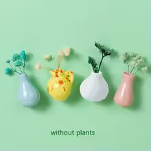 Cute Plant Ceramic Vase Fridge Magnets
