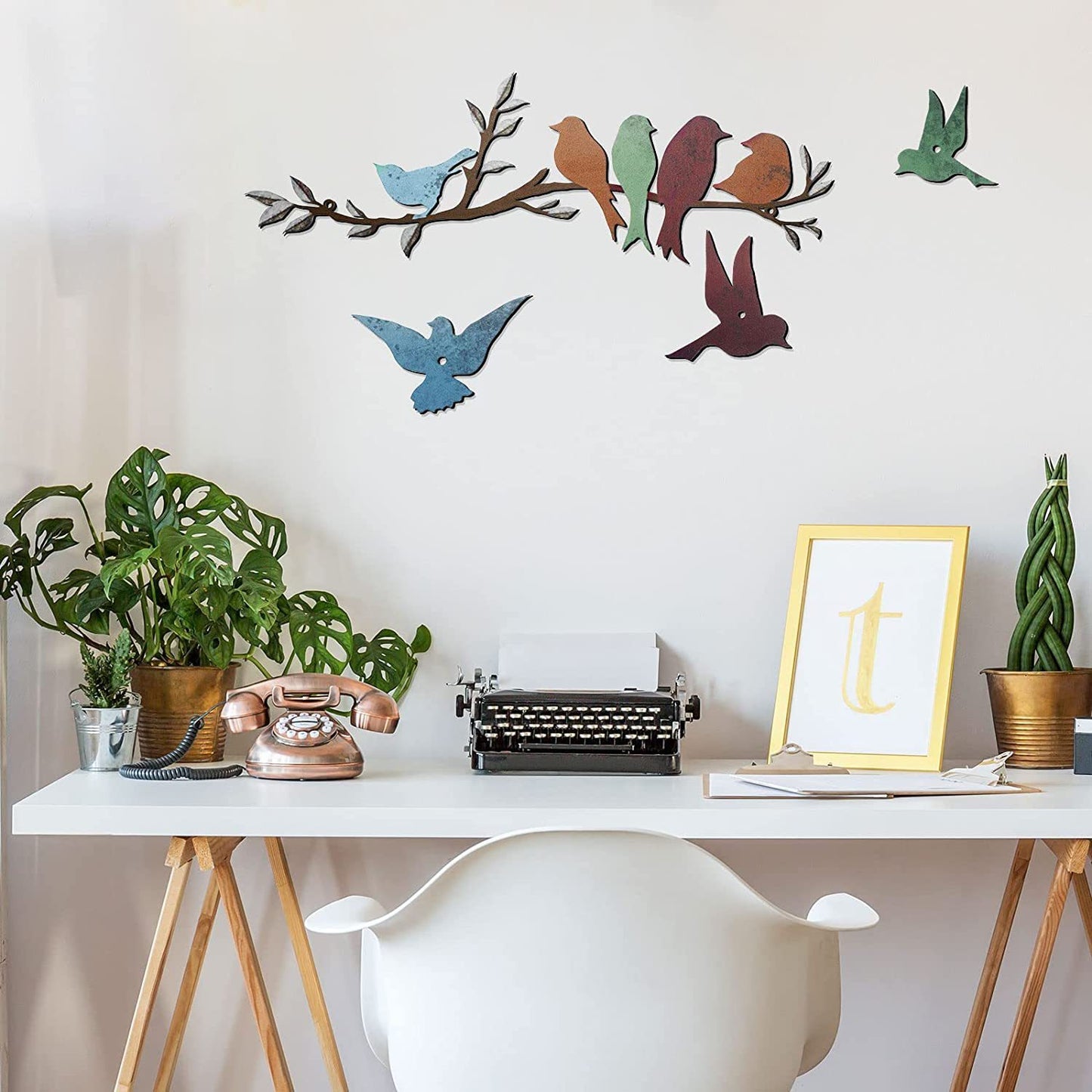 Modern Hanging Bird Branch Home Decor