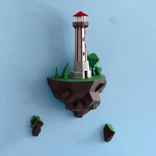 Large 3D Lighthouse Sculpture Model for Home Wall
